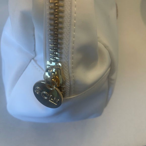 STONEY CLOVER LANE LARGE WHITE POUCH W GINGHAM HEART! Clean - Picture 7 of 10